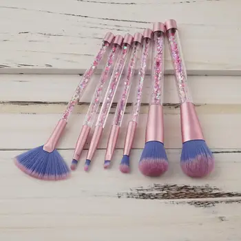 

7 Pieces Shiny Sequins Handle Makeup Brushes Set Powder Foundation Eyeshadow Blush Lip Tool