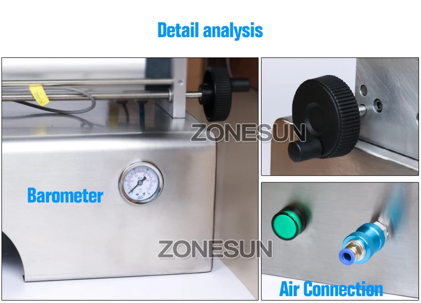 ZONESUN машина для наполнения жидкостей 10-300 мл пневматический объемный софтдрин пневматический жидкий наполнитель для масла, воды, сока, медового мыла