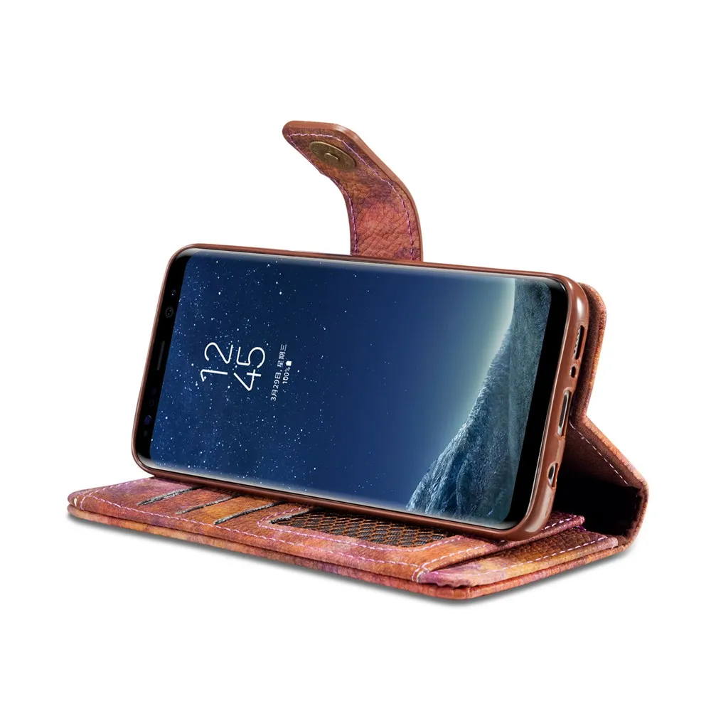 Coque для Samsung S9 плюс флип чехол подставка Роскошный кожаный бумажник Fundas S8
