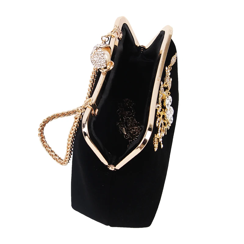 Female Velvet Diamond Pearl Purse Vintage Crystal Velvet Evening Bag Flower Wedding Party Bride Clutch Bag Velvet Purse Handbag Female Velvet Diamond Pearl Purse Vintage Crystal Velvet Evening Bag Flower Wedding Party Bride Clutch Bag Velvet Purse Handbag