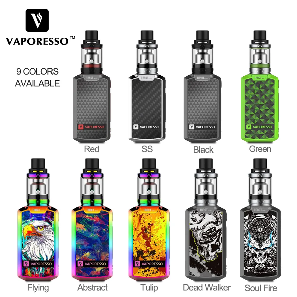 

Original Vaporesso Tarot Nano Kit Electronic Cigarette 80W TC Box Mod 2500 Battery 2ml VECO Tank Vaporizer SS316 EUC Coil E Cigs