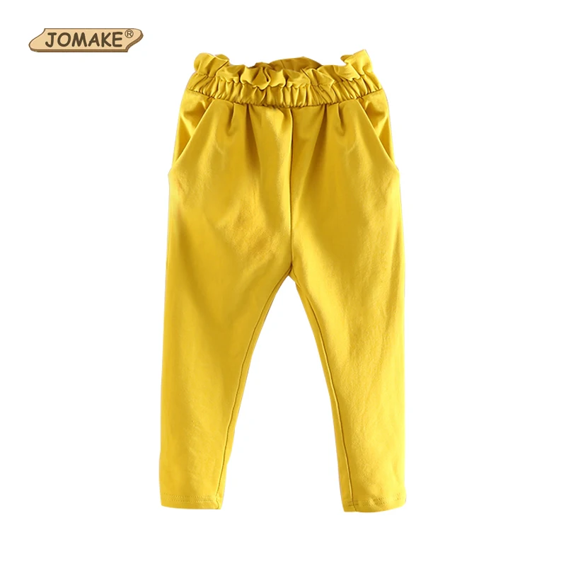 Girls Pants Spring Autumn New Fashion Solid Kids Pant Trousers Lace High Elastic Waist Children