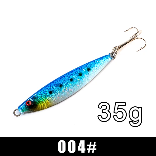 Приманка для рыбалки от ftk Shore Jig Sardine 1 шт. 15 г-60 г 65 мм-115 мм пресноводная соленая форель ложка Бас Приманка металлическая искусственная приманка - Цвет: 35g-004