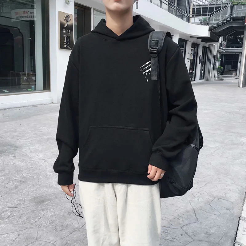

Men Hooded Sweatshirt Color Plaid Hoodies Male Long Sleeve Hoodie Casual Sportswear loose trend Harajuku style windbreaker