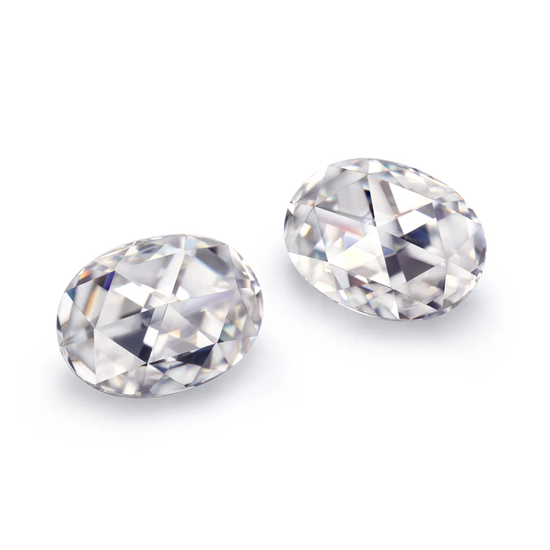 

8*6mm oval shape moissanites double rose cut loose stones E/F synthetic beads