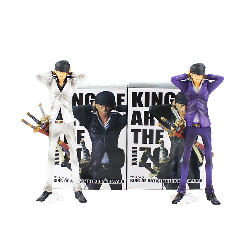 25cm 3 Colors Anime One Piece Koa King Of Artist Roronoa Zoro Cartoon Pvc Action Figure Collectible Model Kids Toy Action Figures Aliexpress