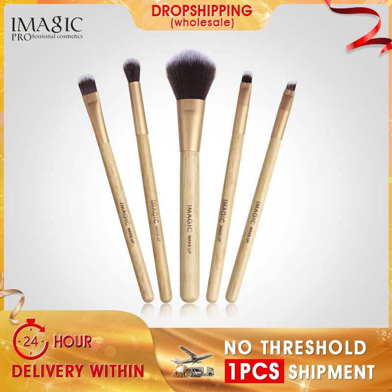 

IMAGIC Professional Women Brushes Makeup Tool Kit Soft Makeup Brush Set 5pcs Foundation Powder Brush Make Up Tools