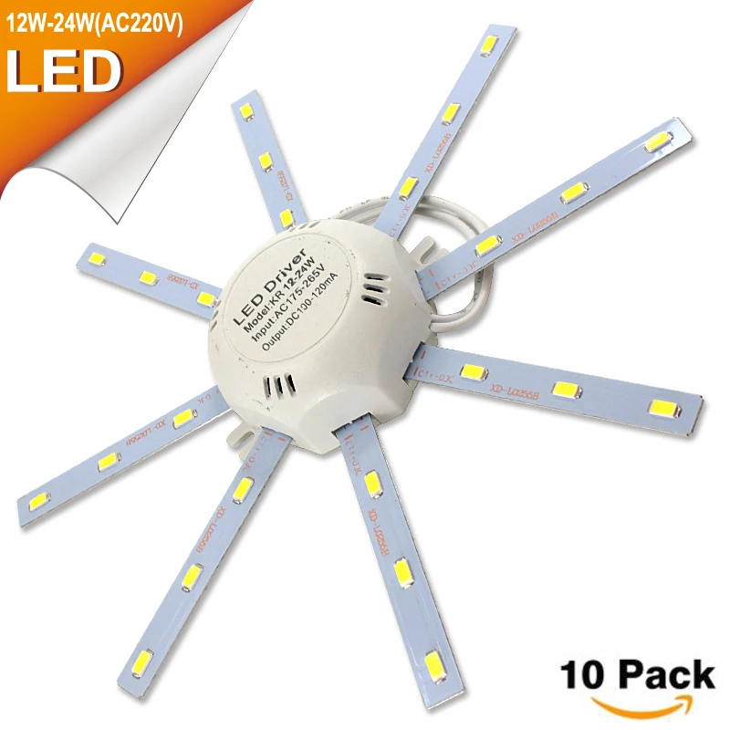 LED Light Board 220V Ceiling Lamp 5730 SMD 12W 16W 24W LED High Bright