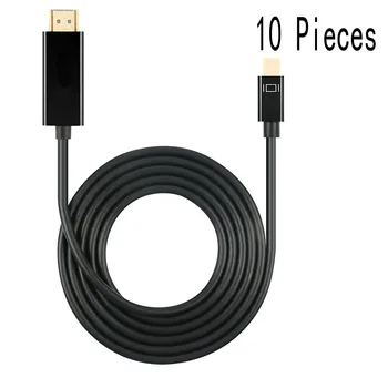 

10 pcs high quality Double Yi 1.8 M 6Feet Thunderbolt Mini Display Port DP To HDMI Adapter Cable For Pro MacBookAir Dell XPS