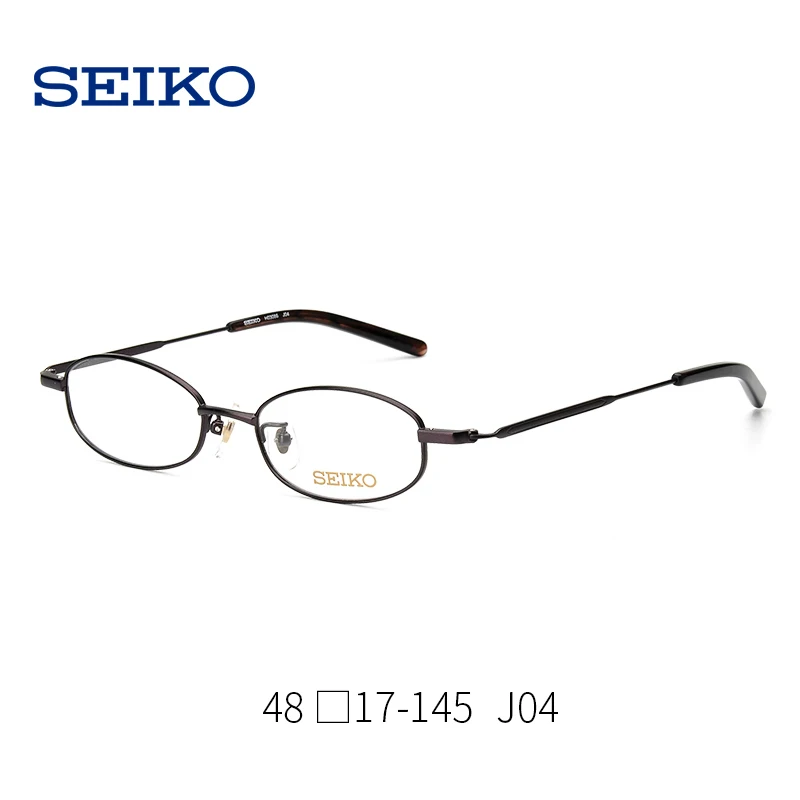 SEIKO титановые очки для глаз, оправа для мужчин, маленькие близорукие очки, очки для близорукости, мужские Оптические очки, оправа H03086 - Цвет оправы: J04 Deep Purple