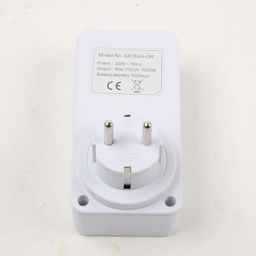 Electronic Plug-in Programmablel LCD Screen 24Hour Timer Switch Socket Adapter EU Plug for Small Home Appliances