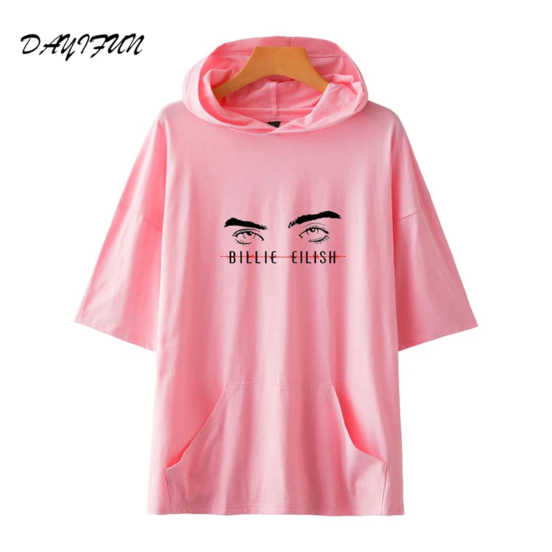 

DAYIFUN New Fashion Printed Hooded T-shirt Women/Men Summer Short Sleeve T shirt 2019 Hot Sale Casual Streetwear Tshirt X