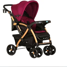 Two way push high landscape baby stroller,with adjustable conapy and suspension wheels