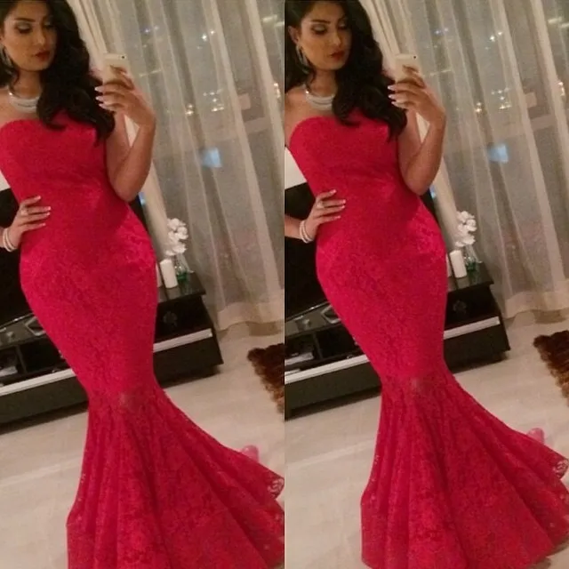 Saudi Arabia High Quality Lace Mermaid Long Evening Dresses 2015 | Свадьбы и торжества