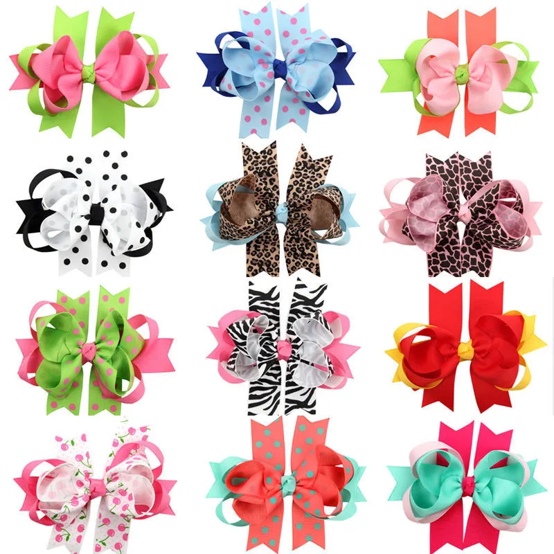 

1PCS Novelty Handmade Boutique Leopard Creative Design Wave Hair Bow Party Dress Up Hairpin for Kids Girl Clip DIY Headwear 2017