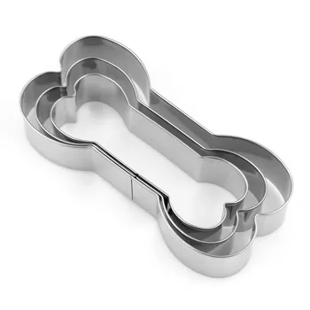 

300Set Easter Cookie Cutter bakeware Dog Bone shape cookies Stainless Steel Biscuit mold Three-piece Set DIY Baking cookie tools