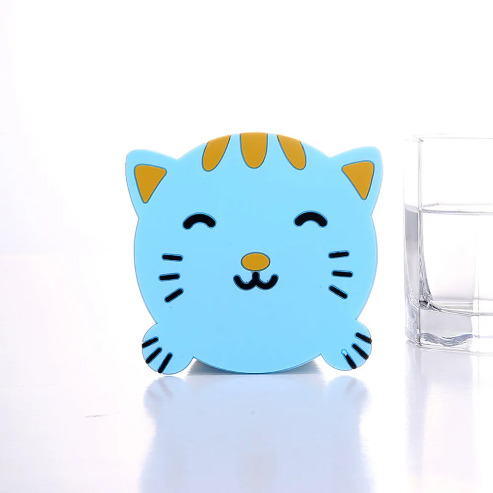 

1PC Animal Pattern Silicone Cup Drinks Holder Mat Tableware Placemat Insulated non-slip coaster Fashion hot sale