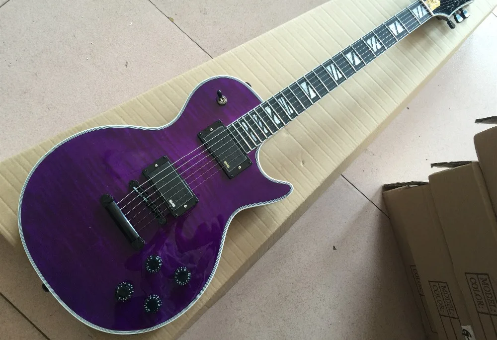 

High Quality -  Vicers Globe Logo Supreme Electric Guitar Vintage purple with black hardware , ebony fingerboard guitarra
