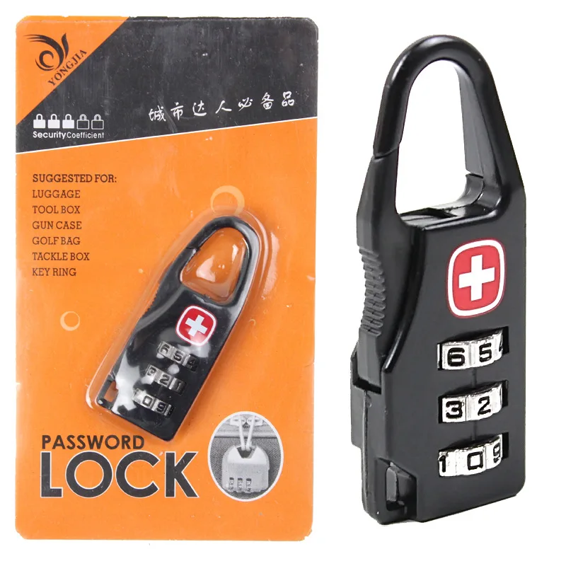 Buy Swiss cross lock luggage trolley case password padlock mini luggage lock