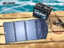 21 Watt Folding Solar Panel with 10 Amp Solar Controller+12V Car/Boat/Yacht/Jetski Battery Charger+Phone/Laptop Charger