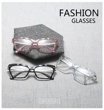 Square Women Eyewear Glasses Frame Women Brand Retro Cat Eye Glasses Frame Female Clear Lens Glasses Oculos