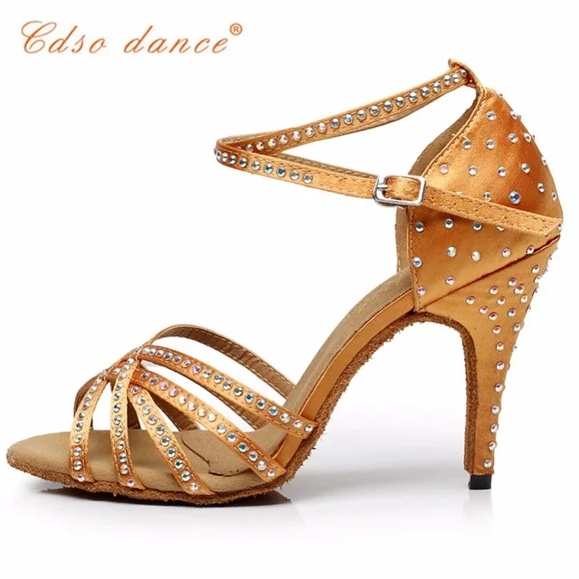 Cdso dance 10316 Rhinestone/PU black dance shoes latin momen /salsa dance shoes/ ballroom dance