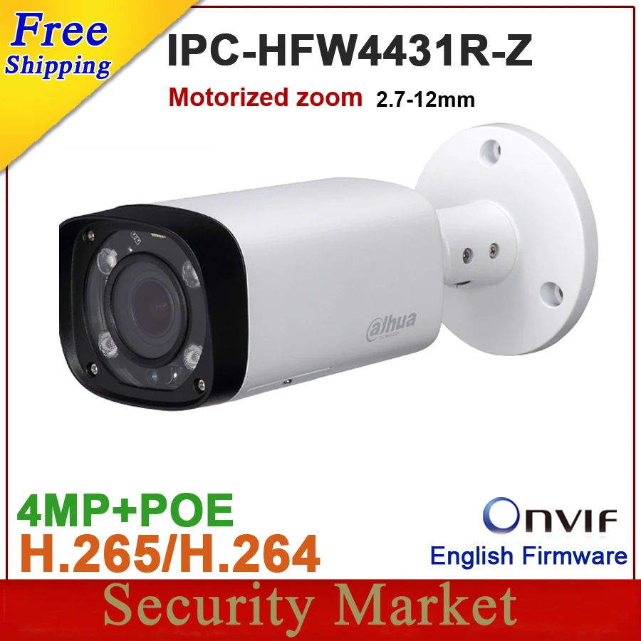 Wholesale Dahua 4MP IPC-HFW4431R-Z replace IPC-HFW4300R-Z IP 2.7mm ~12mm varifocal motorized lens camera POE IPC-HFW4431R-Z