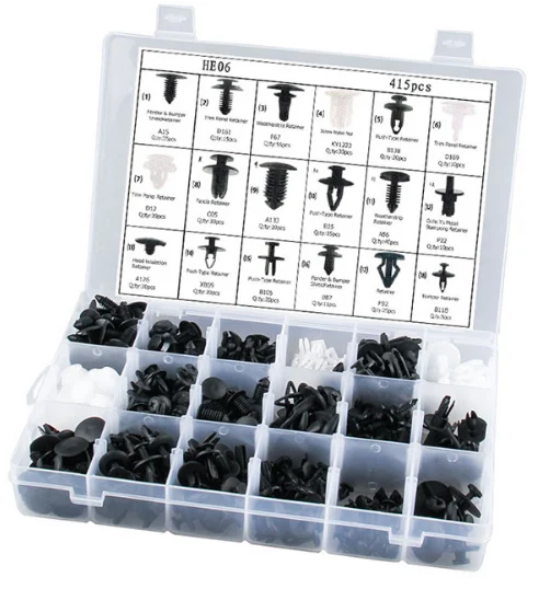 

415pcs Mixed Universal Box-packed Clip Plastic Snap Joint Nylon Clips Rivet Door Buckle Fixings Clips Car Fastener