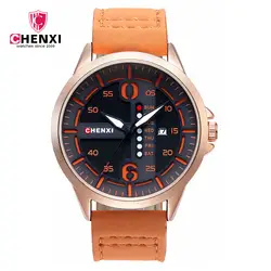 Chenxi Роскошные брендовые Besiness для мужчин кварцевые часы черный стильный пояса из натуральной кожи водостойкие мужские спортивные часы Relogio