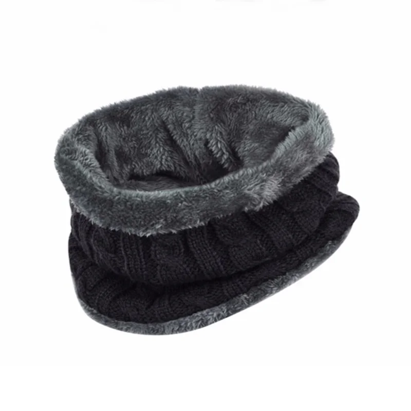 2 предмета, детская зимняя теплая вязаная шапка с шарфом, комплект с маской и шапочкой в виде черепа, Шапка-бини для детей 3-14 лет, для мальчиков и девочек, для школьников