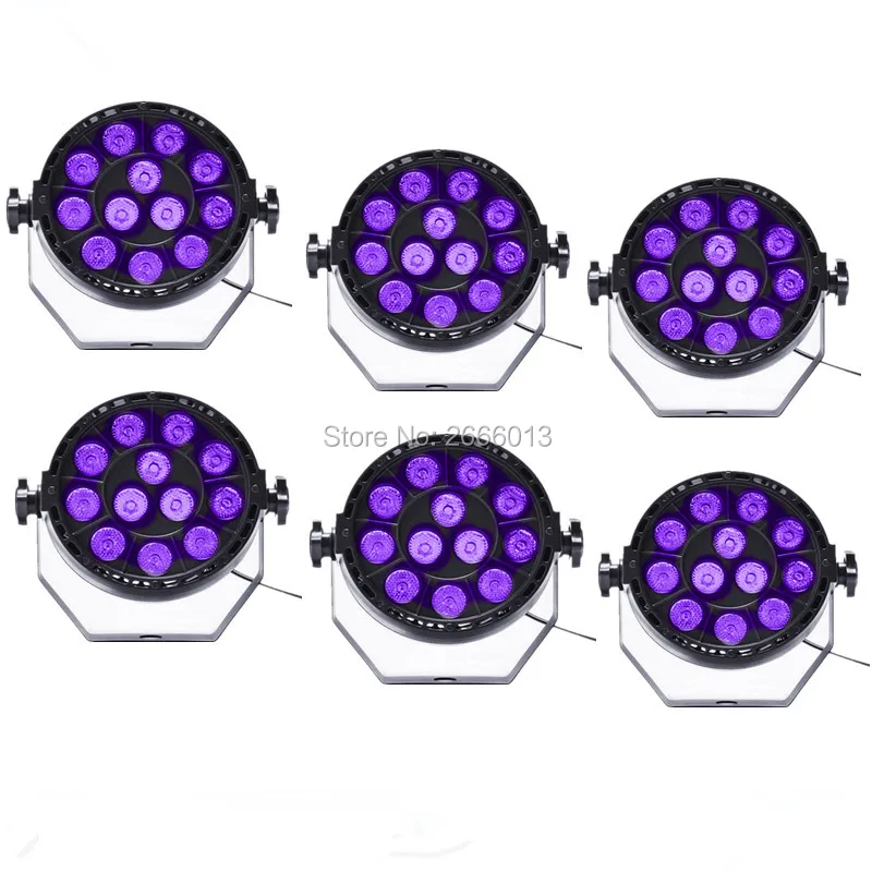 

6pcs/lot LED Par LED Stage Light Effect Disco DJ Bar Effect UP Lighting Show DMX512 Strobe For Party KTV Purple Par LED Lights