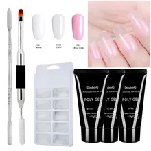 DIY Nail Art Набор прочный ноготь Гель-лак набор для акриловых ногтей дважды конец Гвозди Инструменты удаление омертвевшей кожи лак для маникюра Набор инструментов