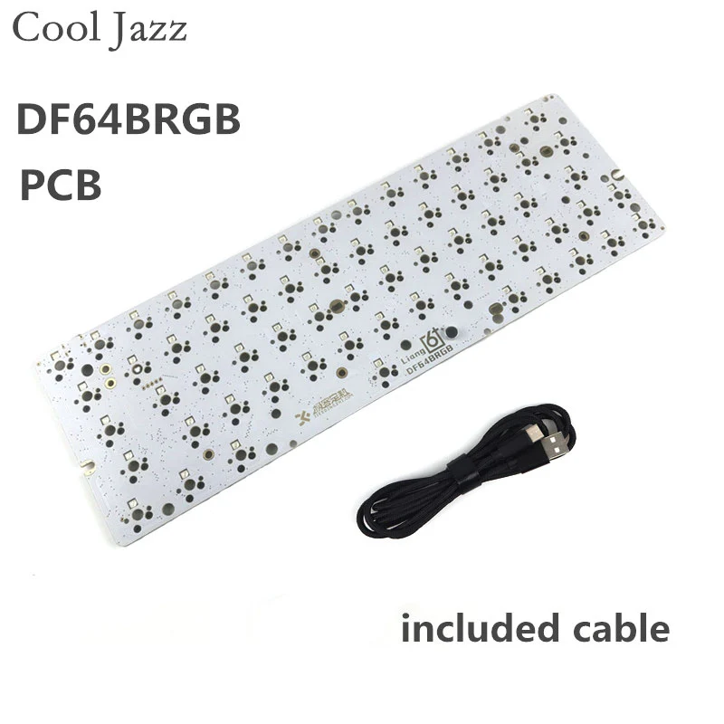 

new arrival SMD light GK64 pcb RGB 60% 64 Keys HOT SWAP PCB diy mechanical keyboard hotswap socket