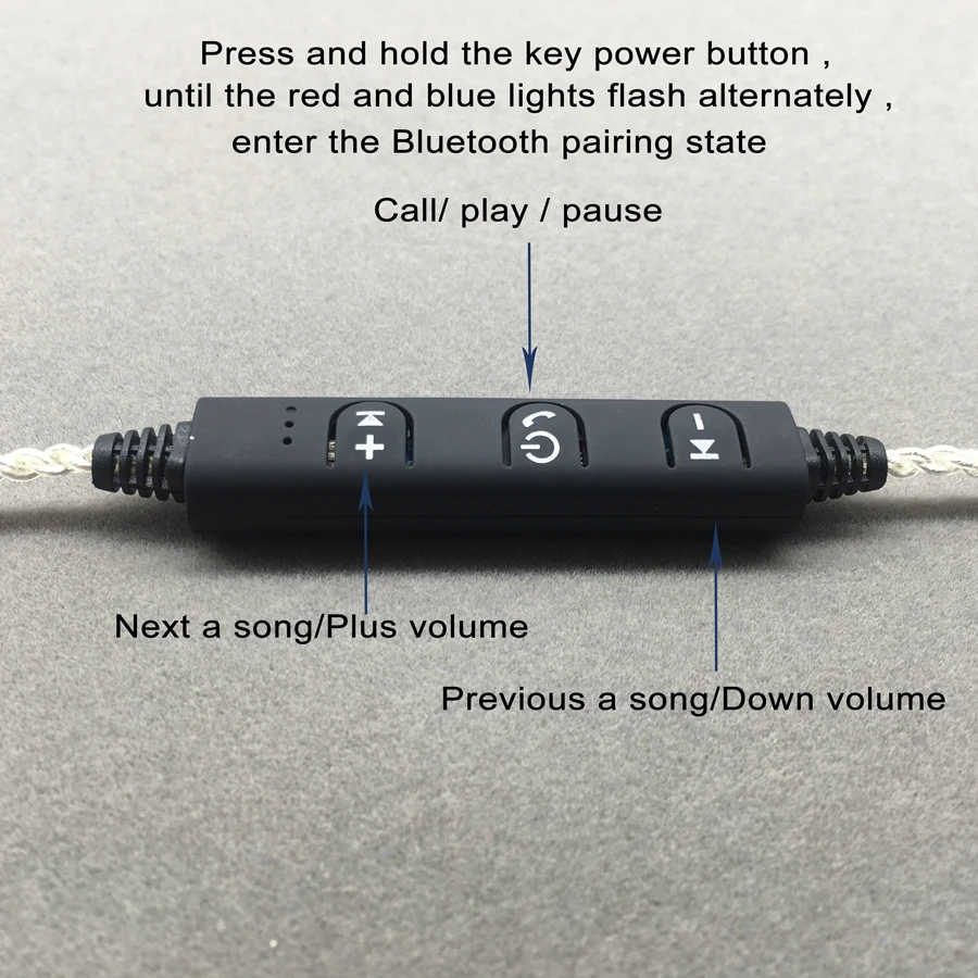76 Cores Bluetooth Wireless Adapter Cable for Logitech UE TF10 TF15 TF18 Replacement Silver Plating Wire for iPhone 7 7s xiaomi
