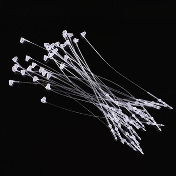 

5inch 1000pcs Transparent Plastic Snap Tag Rope Buckle Hand Needle Tip Head Snap Fastener Jewelry Display Card Accessories H2047