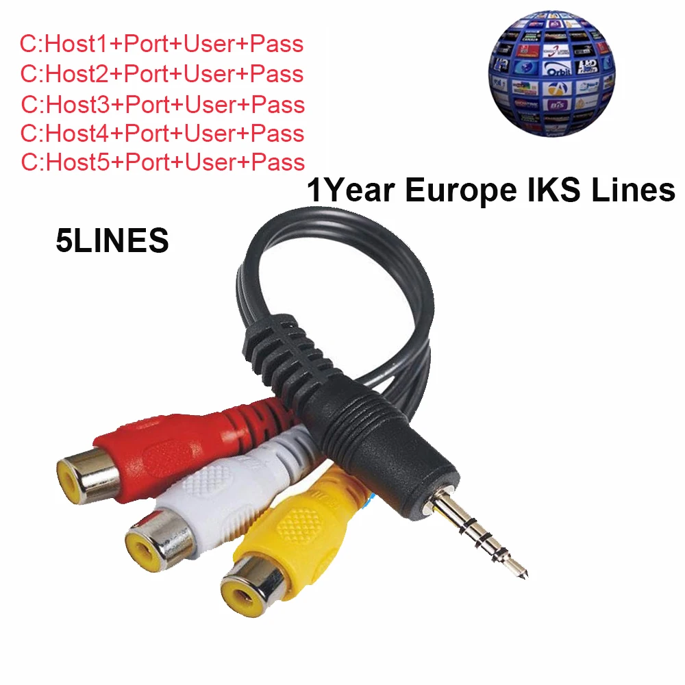 Сервер C lines для 1 года 7 линий Europe ES DE IT DVB S2 приемников Satelite Freesat V8 V9 Super V7 HD|1 year cline|cline