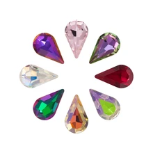 

10Pcs Volcano Rhinestones Crystal Stone K9 Glass Drop 8x13mm Colorful Fancy Stone Rhinestones Decoration Jewelry Making Dress