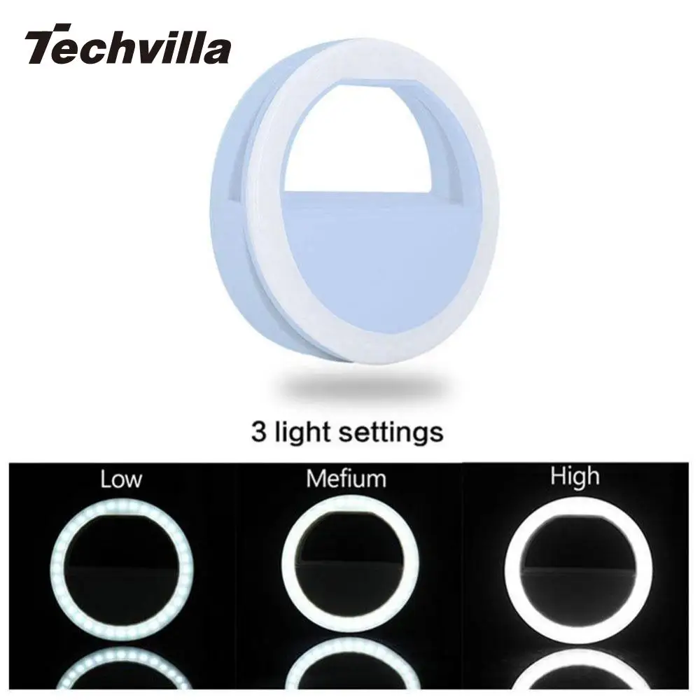 techvilla LED Selfie Ring Flash Photography Light Flash Camera Lamp Self Timer LED light Selflife lamp