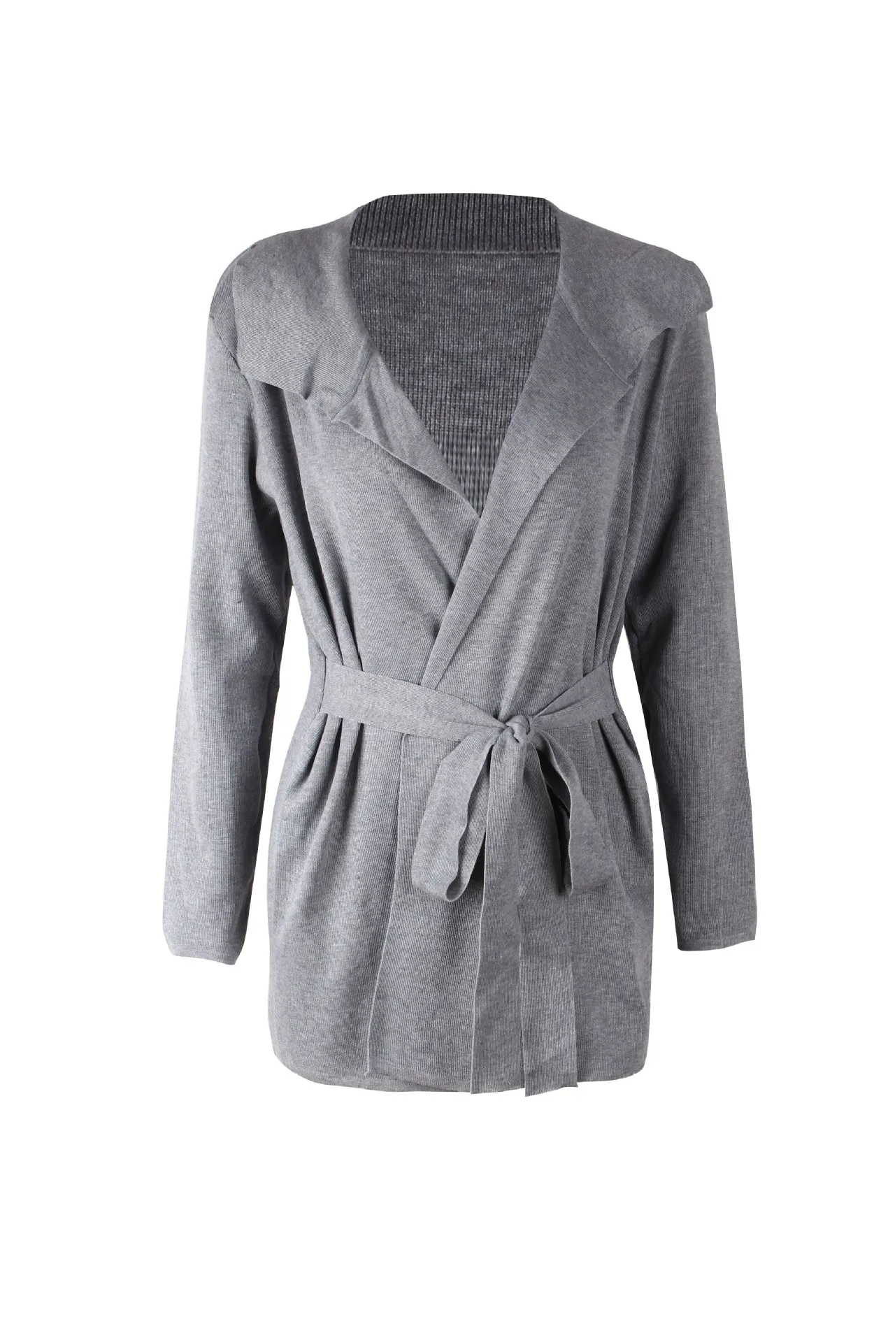 2018 Winter Lapel Sweater Women Jumper Knitted Cardigan Coat Soft Casual Sweater Pull Outerwear