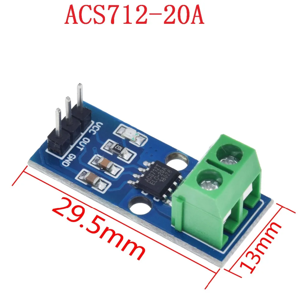 1 шт. GREAT IT ACS712 5A 20A 30A диапазон зал Текущий сенсор модуль ACS712 модуль для Arduino 5A 20A 30A