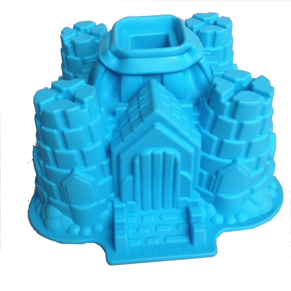 3D большой замок Bundt силиконовая форма для торта Форма сковорода хлеба шоколада