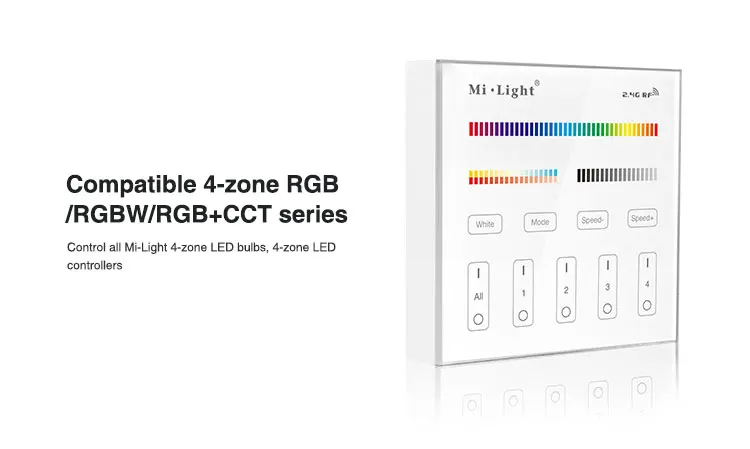 2,4 г Ми свет B4 T4 RGB+ CCT Управление; 4 зоны отдельно Управление теплый белый/белый диммер сенсорный Панель для светильники на светодиодах RGBW