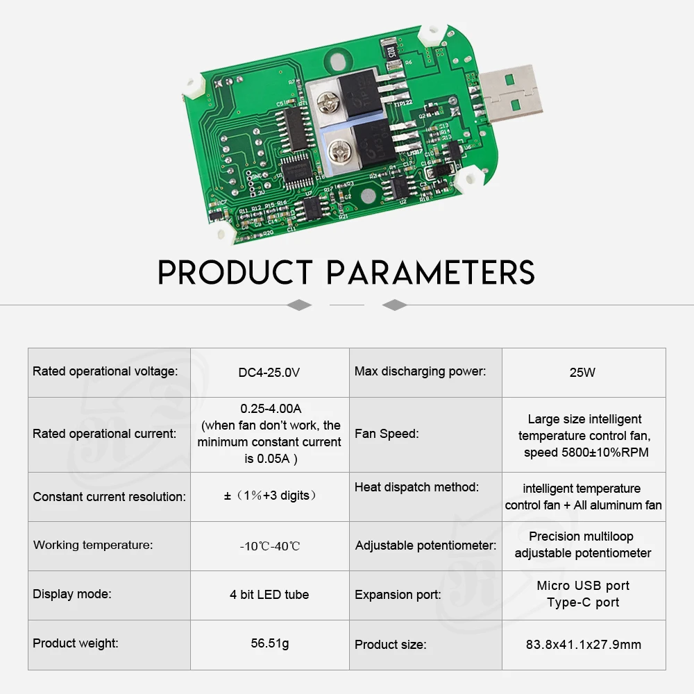 LD35 USB Интеллектуальная защита регулируемый постоянного тока Электронные нагрузки вольтметр старения усилитель сопротивление