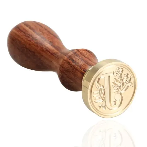 

Sealing Wax Classic Initial Wax Seal Stamp Alphabet Retro Wood (Letter J)