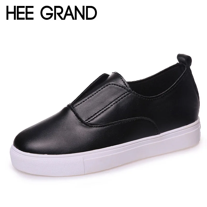 

HEE GRAND Comfort Loafers Slip On Flats Casual Platform Shoes Woman Solid Creepers Women's Vulcanize Shoes Size 35-40 XWD5515