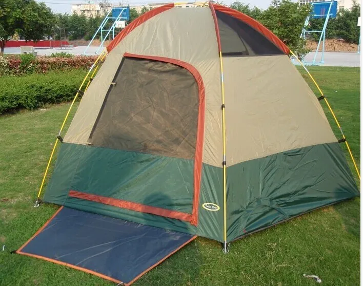 A hexagonal tent double layer 3000 outdoor camping tents the end of oxford