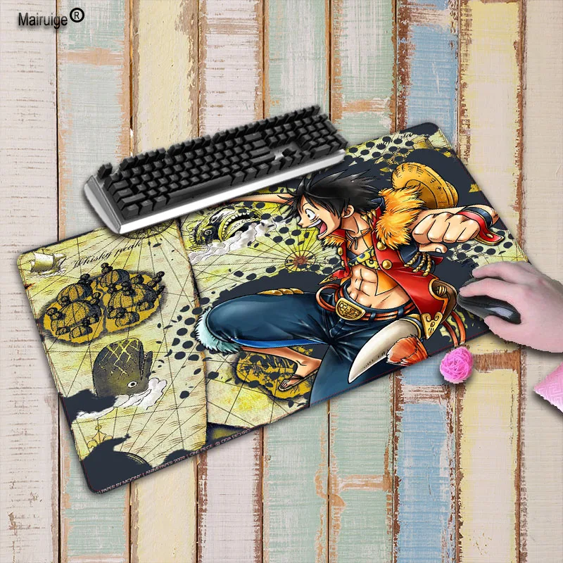 Mairuige One Piece Luffy Computer Large Mouse Pad Mousepads Decorate Your Desk Non-Skid Rubber Pad