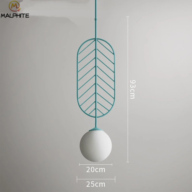 Подвесной светильник в скандинавском стиле, простой современный подвесной светильник s, кафе, ресторан, подвесные светильники с листьями макарон, декоративный светильник - Цвет корпуса: I