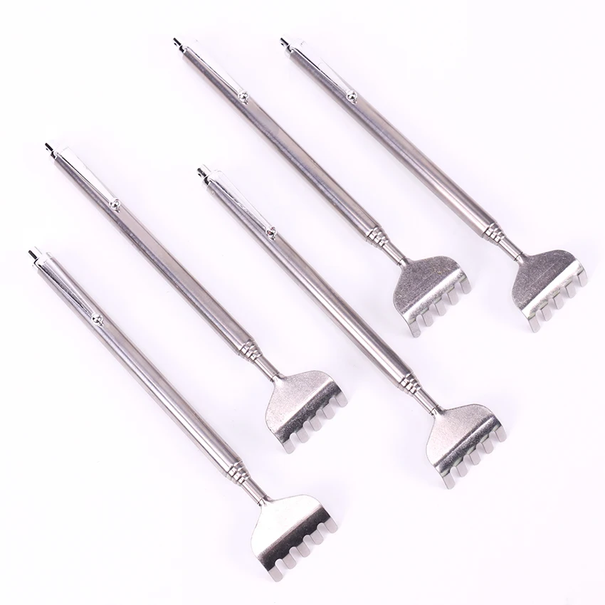 Goedkoop 1 st Rvs Telescopische Draagbare Verstelbare Size Pen Clip Telescopische Back Scratcher Itch Scratch Massage Tool