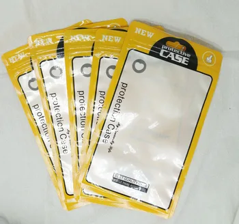 

3 color 100Pcs 12*21cm Plastic Zip Lock Cell Phone Case Event Bags With Hang Hole For Mobile Phone Shell Packaging Zipper Bag